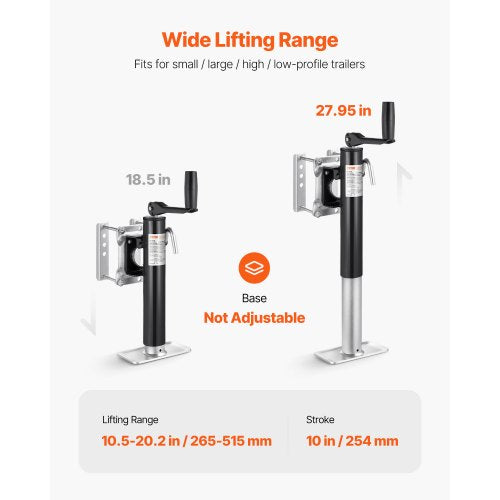 Trailer Jack 2000 lbs Dynamic Load Capacity Heavy Duty Swivel Bolton