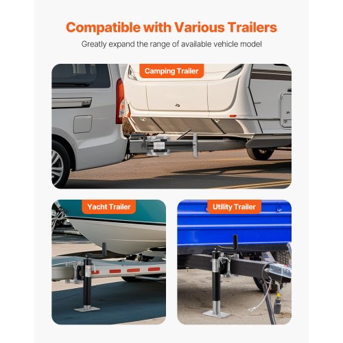 Trailer Jack 2000 lbs Dynamic Load Capacity Heavy Duty Swivel Bolton