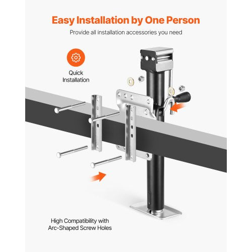 Trailer Jack 2500 lbs Dynamic Load Capacity Heavy Duty Swivel Bolton