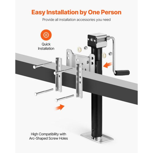 Trailer Jack 5000 lbs Dynamic Load Capacity Heavy Duty Swivel Bolton