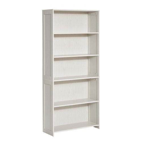 5 Tiers Wide Bookshelf 68 in Wooden Open Bookcase with Display Storage
