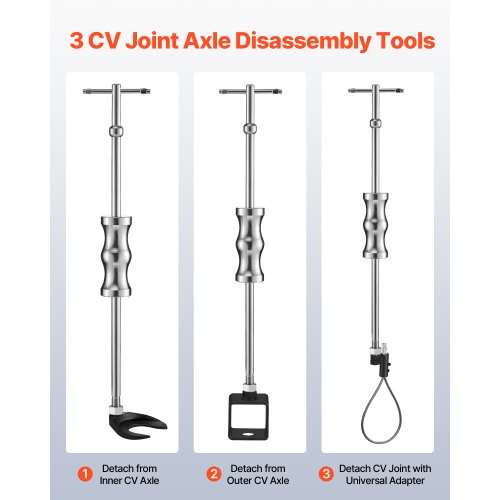 Inner CV Axle Puller Tool Set with 58 in18 Slide Hammer 2Inch 2.5Inch