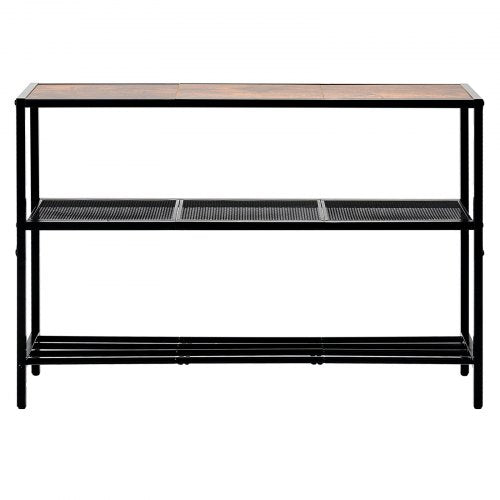 Narrow Console Sofa Table 41.7 inches Behind Couch Table 3Tier Long