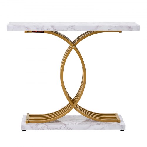 Narrow Console Sofa Table 39.4 inches Behind Couch Table 1Tier Long