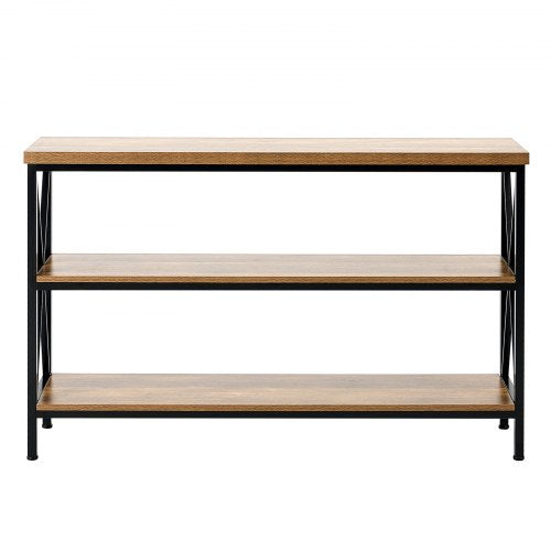 Narrow Console Sofa Table 55.1 inches Behind Couch Table 3Tier Long