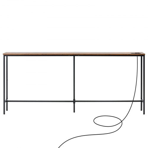 Narrow Console Table 709 Behind Couch Table with Power Outlets 1Tier