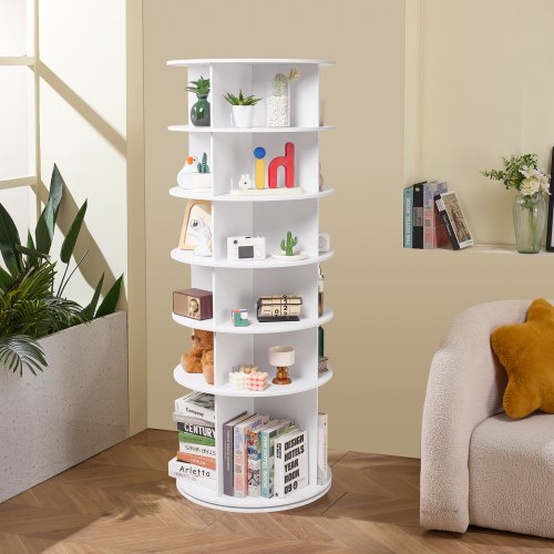 6 Tiers Rotating Shoe Rack Tower 360°Spinning Shoe Display Revolving Shoe