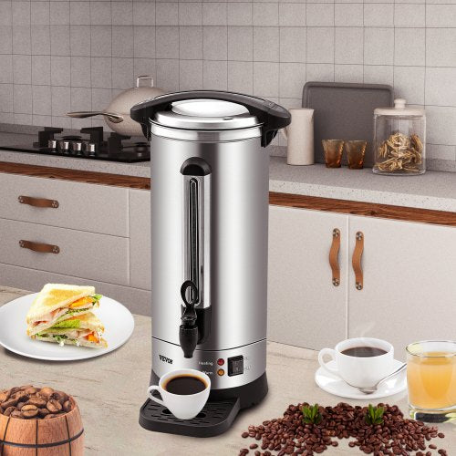 Commercial Coffee Urn 110 Cup Stainless Steel Coffee Dispenser Fast Brew – 4L