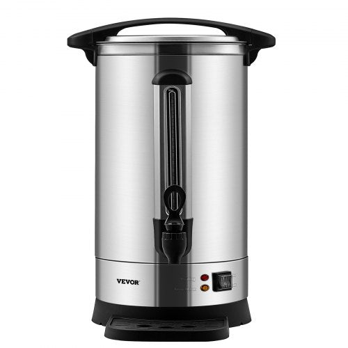 Commercial Coffee Urn 65 Cups Stainless Steel Large Coffee Dispenser 1500W