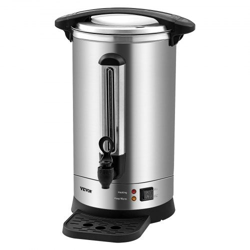 Commercial Coffee Urn 65 Cups Stainless Steel Large Coffee Dispenser 1500W