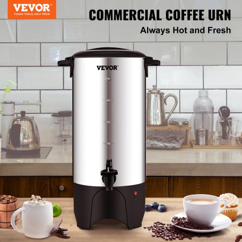 Commercial Coffee Urn 50 Cup Stainless Steel Coffee Dispenser Fast Brew – 4L