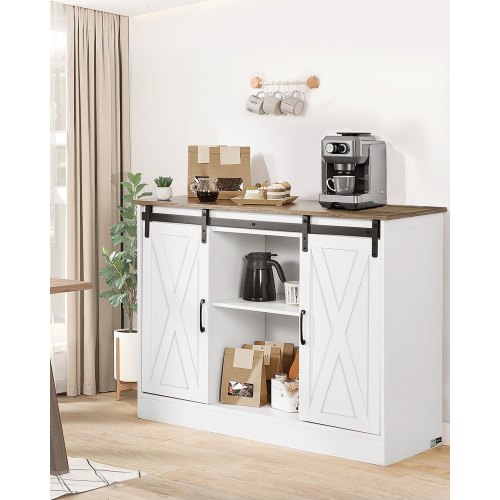 Coffee Bar Cabinet 418 x 158 x 32.1 in Farmhouse Coffee Bar Cabinet with 3Tier