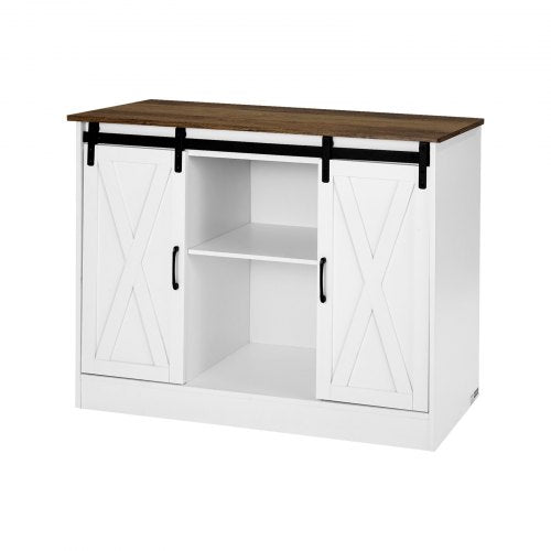 Coffee Bar Cabinet 418 x 158 x 32.1 in Farmhouse Coffee Bar Cabinet with 3Tier