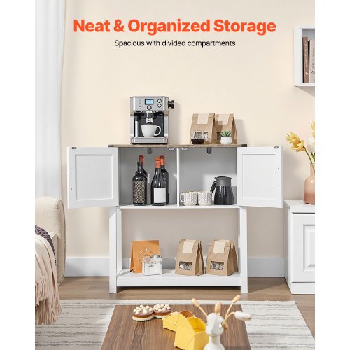 Coffee Bar Cabinet 315 x 138 x 34.6 in Farmhouse Coffee Bar Cabinet with 3Tier