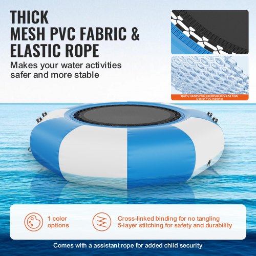 Inflatable Water Bouncer 65ft Recreational Water Trampoline Portable