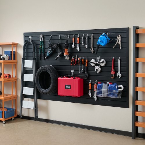 Slat Wall Paneling 8 x 4 ft PVC Garage Slatwall with Modular Design Black