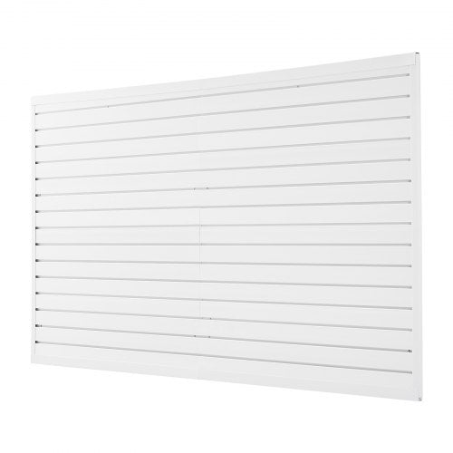 Slat Wall Paneling 8 x 4 ft PVC Garage Slatwall with Accessories White