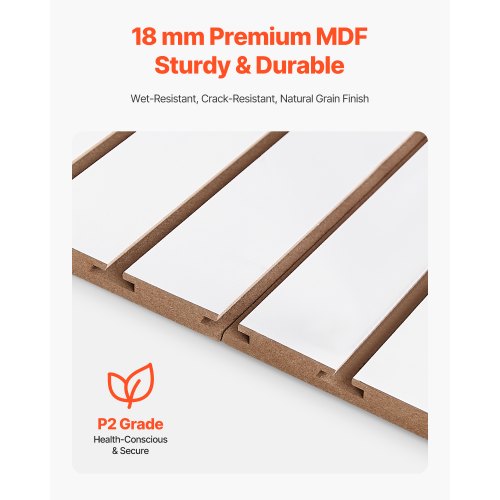 Slat Wall Paneling 4 x 4 ft MDF Garage Slatwall with Modular Design White