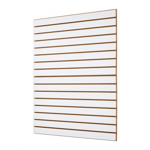 Slat Wall Paneling 4 x 4 ft MDF Garage Slatwall with Modular Design White