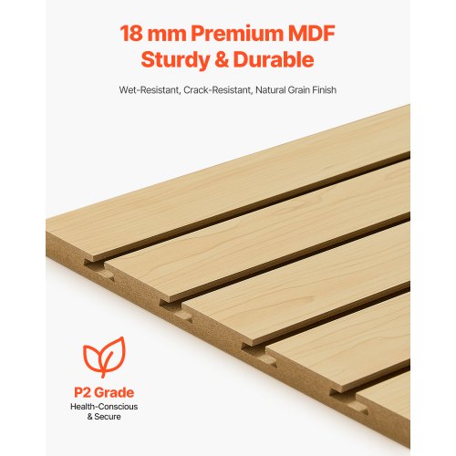 Slat Wall Paneling 4 x 4ft MDF Garage Slatwall with Modular Design