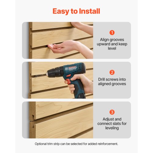 Slat Wall Paneling 4 x 4ft MDF Garage Slatwall with Modular Design