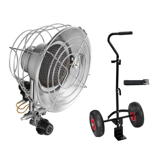 Propane Tank Top Heater with Portable Trolley 15000 BTU Rapid Heating