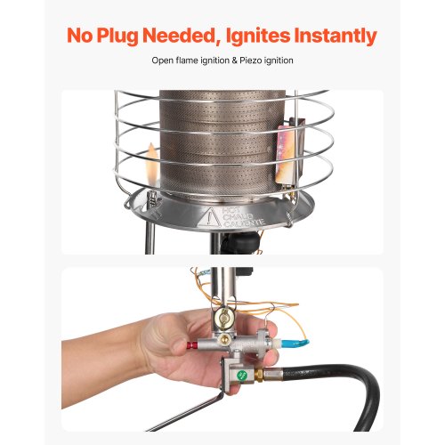 Propane Tank Top Heater 42000 BTU Rapid Heating 360Degree Infrared Radiant