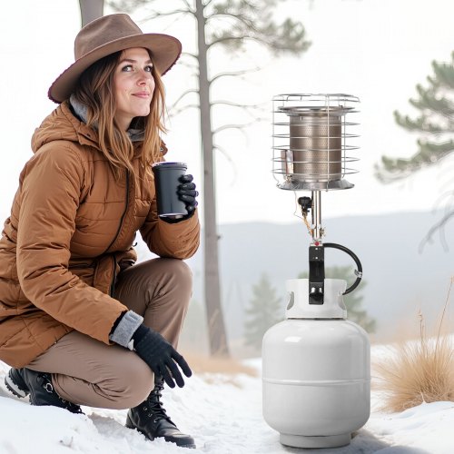Propane Tank Top Heater 42000 BTU Rapid Heating 360Degree Infrared Radiant
