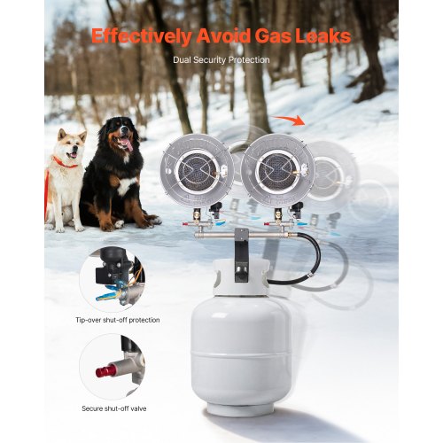 Propane Tank Top Heater 30000 BTU Rapid Heating 180Degree Infrared Radiant