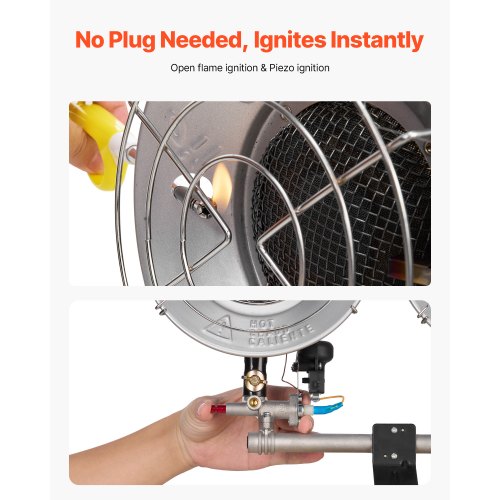 Propane Tank Top Heater 30000 BTU Rapid Heating 180Degree Infrared Radiant