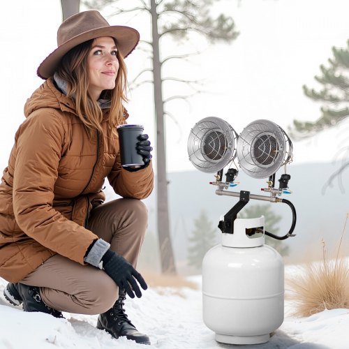 Propane Tank Top Heater 30000 BTU Rapid Heating 180Degree Infrared Radiant