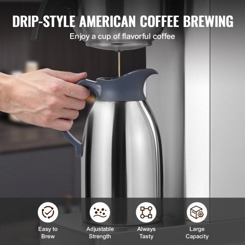 12 Cups Commercial Drip Coffee Maker Coffee Maker Machine with Thermal