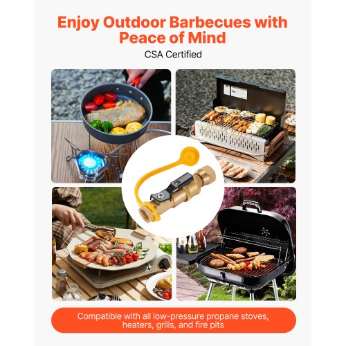 RV Propane Quick Connect Fitting Adapter Valve 7 Pieces 14Inch Male NPT