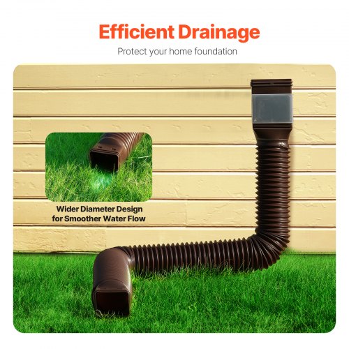 Rain Gutter Downspout Extensions 2Pack Flexible Downspout Extender Down Spout