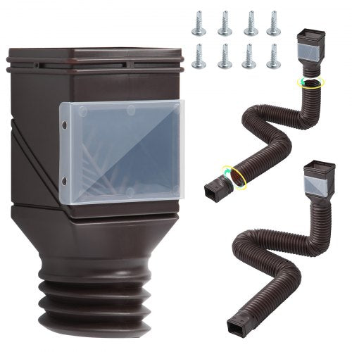 Rain Gutter Downspout Extensions 2Pack Flexible Downspout Extender Down Spout