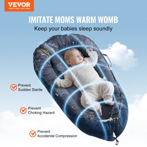 Baby Lounger Baby Nest Sleeper for Newborn 100 Cotton Soft Infant Lounger