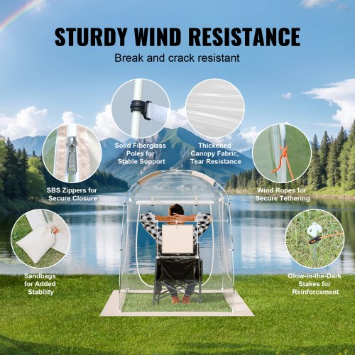 Sports Tent 1 Person Instant Tent Shelter Weatherproof Pod Outdoor Bubble