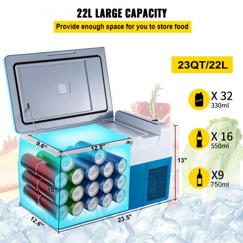 Portable Refrigerator 23 Quart22 Liter12 Volt Refrigerator App