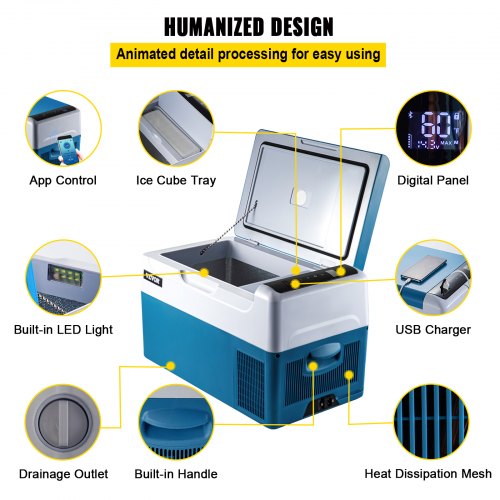 Portable Refrigerator 23 Quart22 Liter12 Volt Refrigerator App