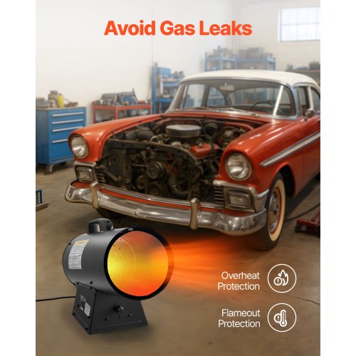 Propane Heater 60000BTU Forced Air Propane Heater with Stepless Temp