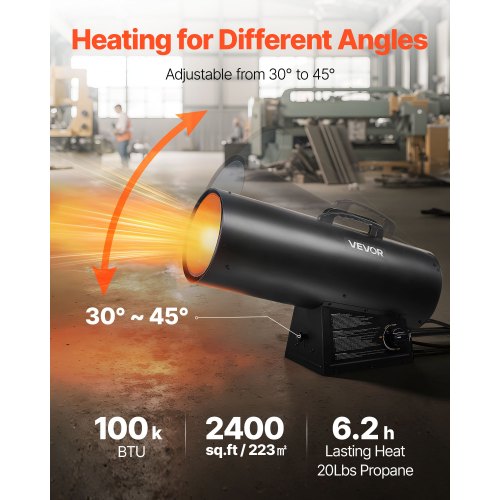 Propane Heater 100000BTU Forced Air Propane Heater with Stepless Temp