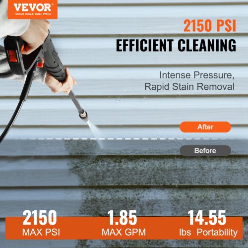 Electric Pressure Washer 2150PSI 185GPM Foam Cannon HighPressure with 5