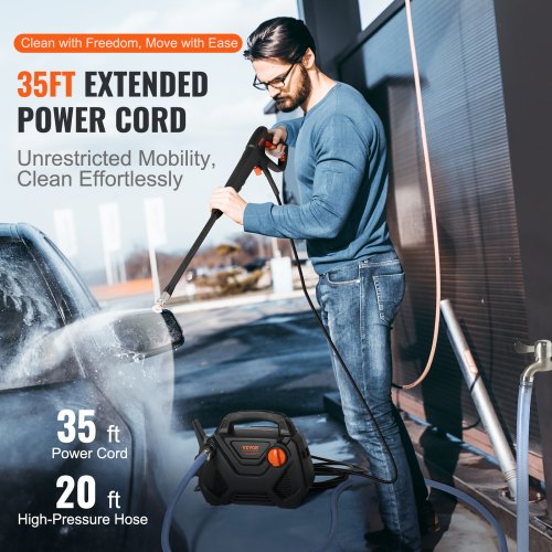 Electric Pressure Washer 2150PSI 185GPM Foam Cannon HighPressure with 5