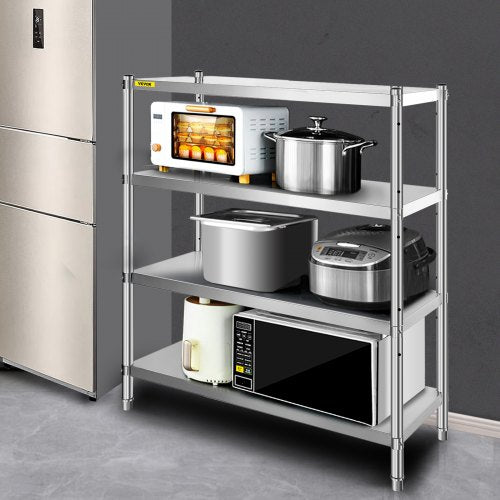 Stainless Steel Shelving 468x185 Inch 4 Tier Adjustable Shelf Storage Unit