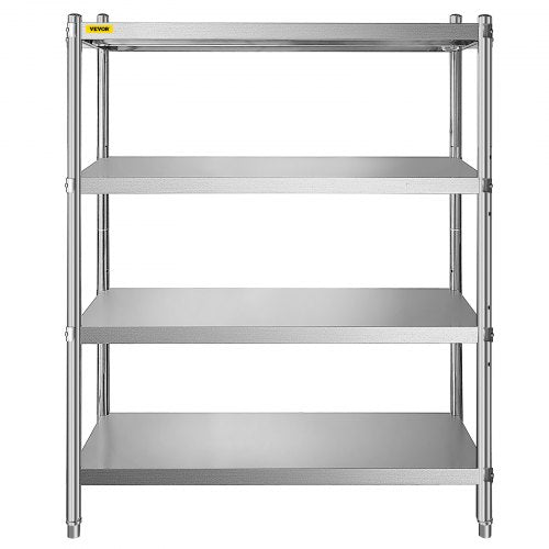 Stainless Steel Shelving 468x185 Inch 4 Tier Adjustable Shelf Storage Unit