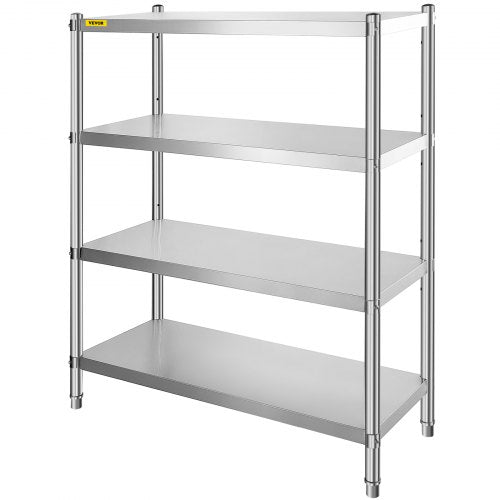 Stainless Steel Shelving 468x185 Inch 4 Tier Adjustable Shelf Storage Unit