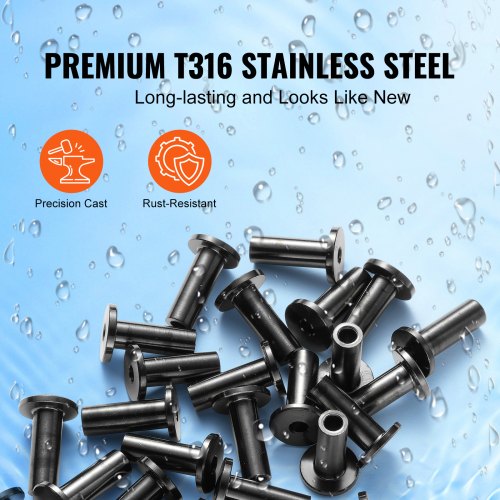 101 Pack T316 Stainless Steel Protector Sleeves for 18 Wire Rope Cable