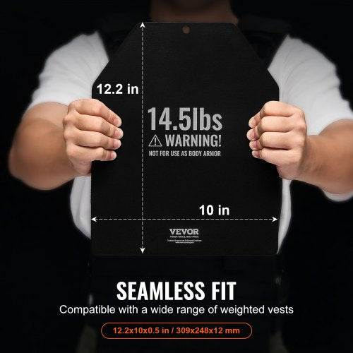 Weight Vest Plates 14.5 LB Pairs Premium Steel Weighted plates Contoured