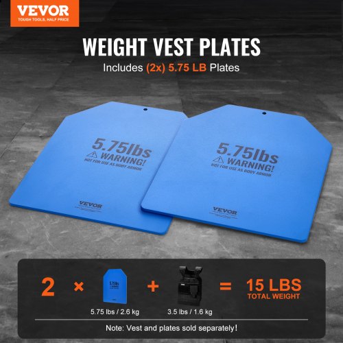 Weight Vest Plates 575 LB Pairs Premium Steel Weighted plates Contoured