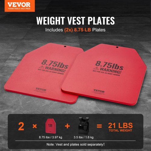 Weight Vest Plates 875 LB Pairs Premium Steel Weighted plates Contoured
